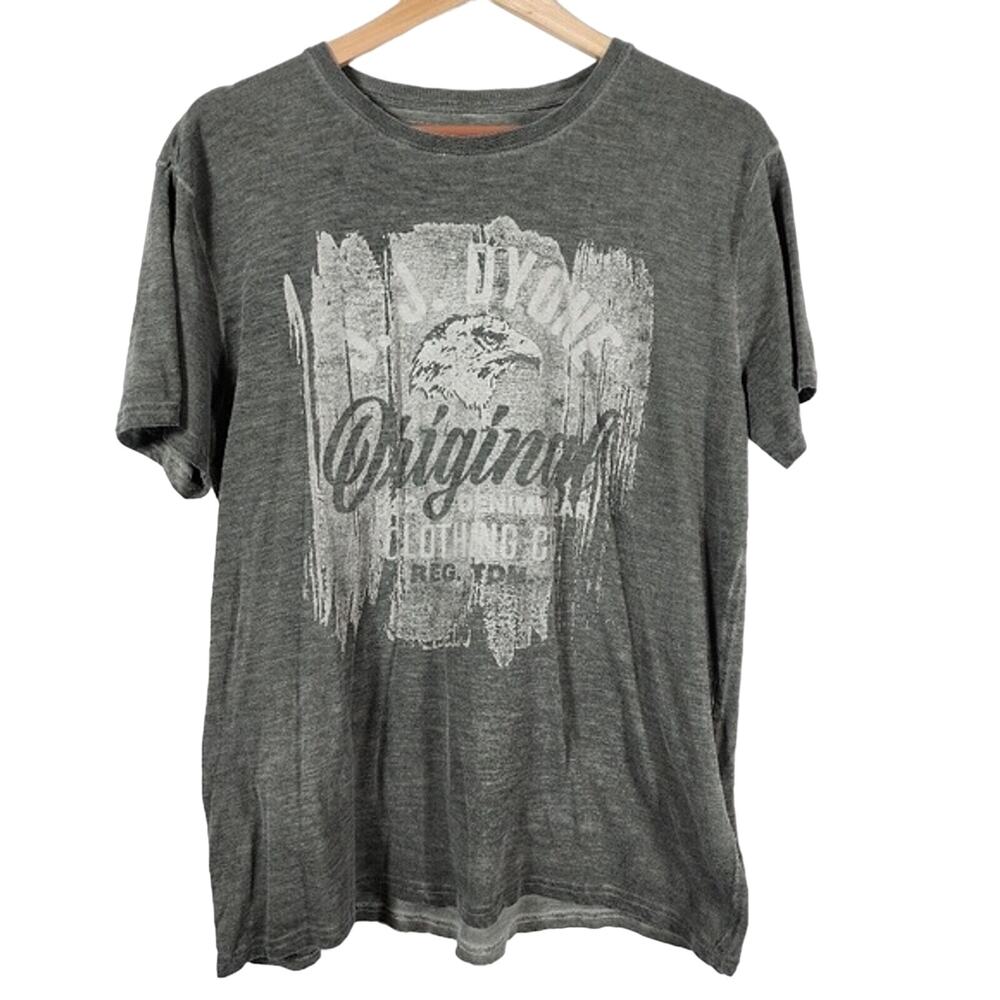 Dark Grey Green Jean Pasquale J.J. Dyone Short Sleeve Tshirt Size Small